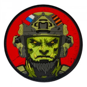 Нашивка PVC/ПВХ с велкро Русский Орк красный [Strike Gear]